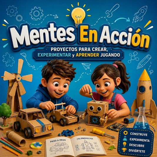 ✨ Mentes en Acción: Más de 120 proyectos para construir, experimentar y descubrir todo lo que tu hijo es capaz de crear.